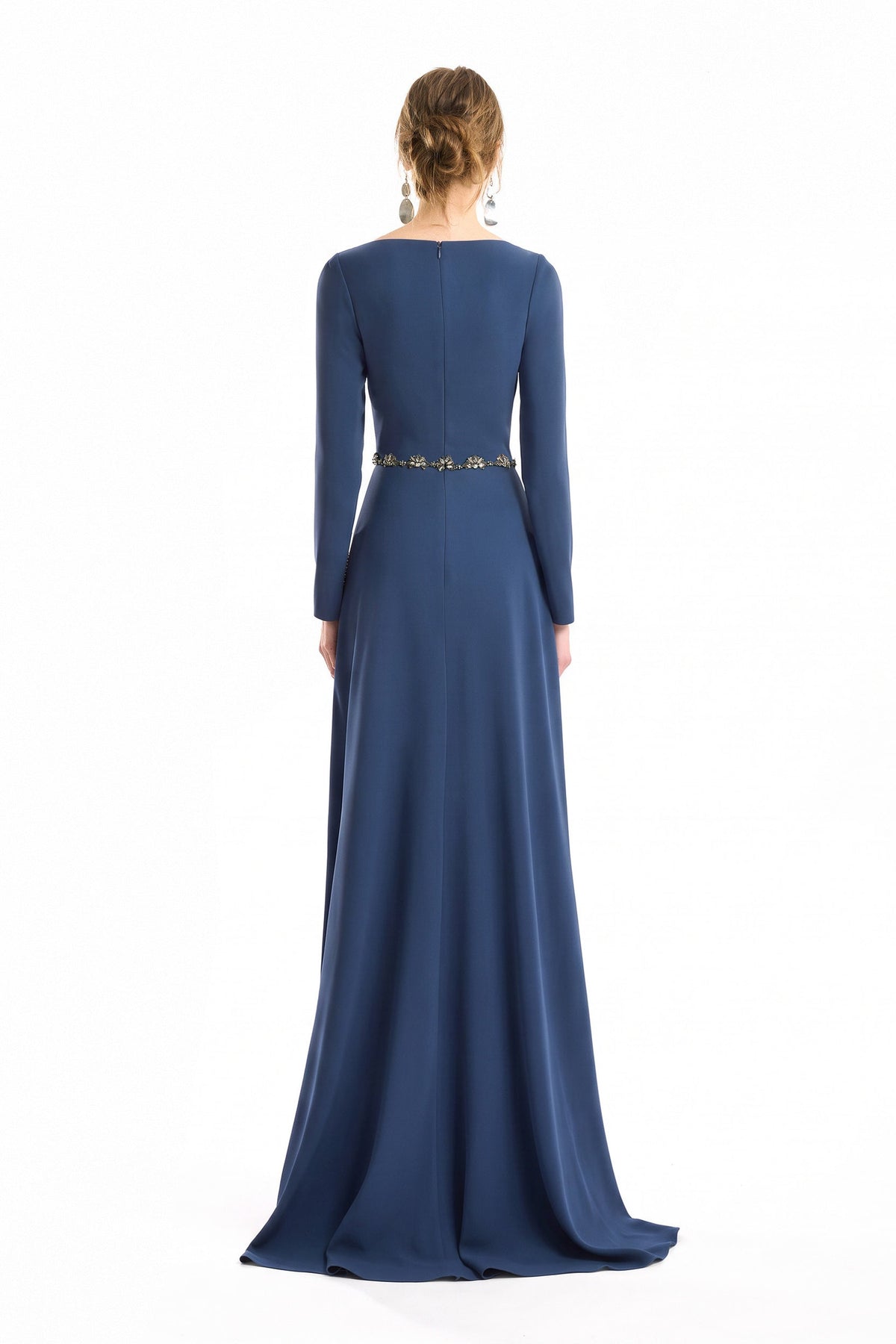 Beaded Waist Dress - Blue