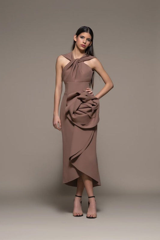Belpasso Rosette Midi Dress