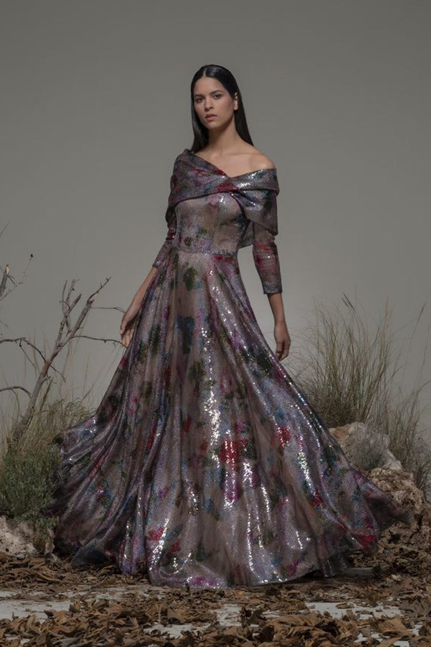 Bernate Off Shoulder Gown