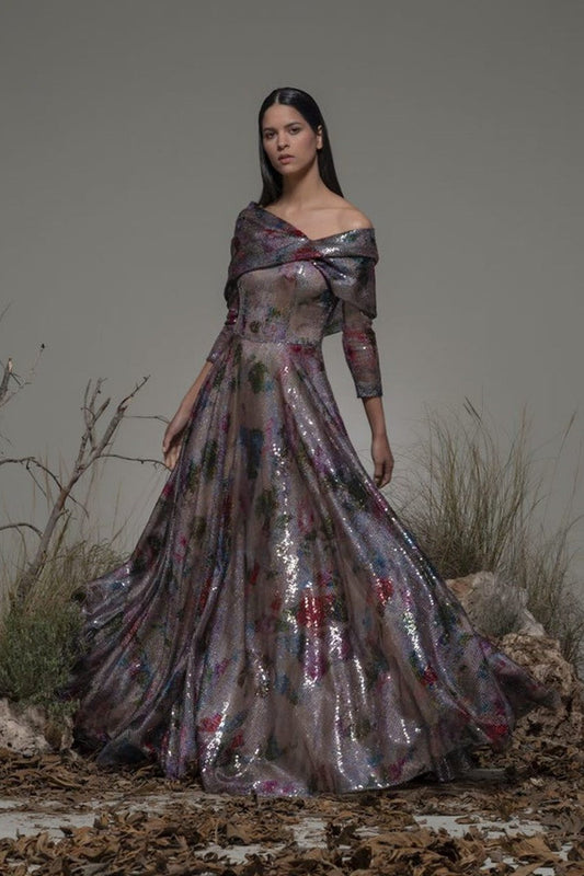 Bernate Off Shoulder Gown