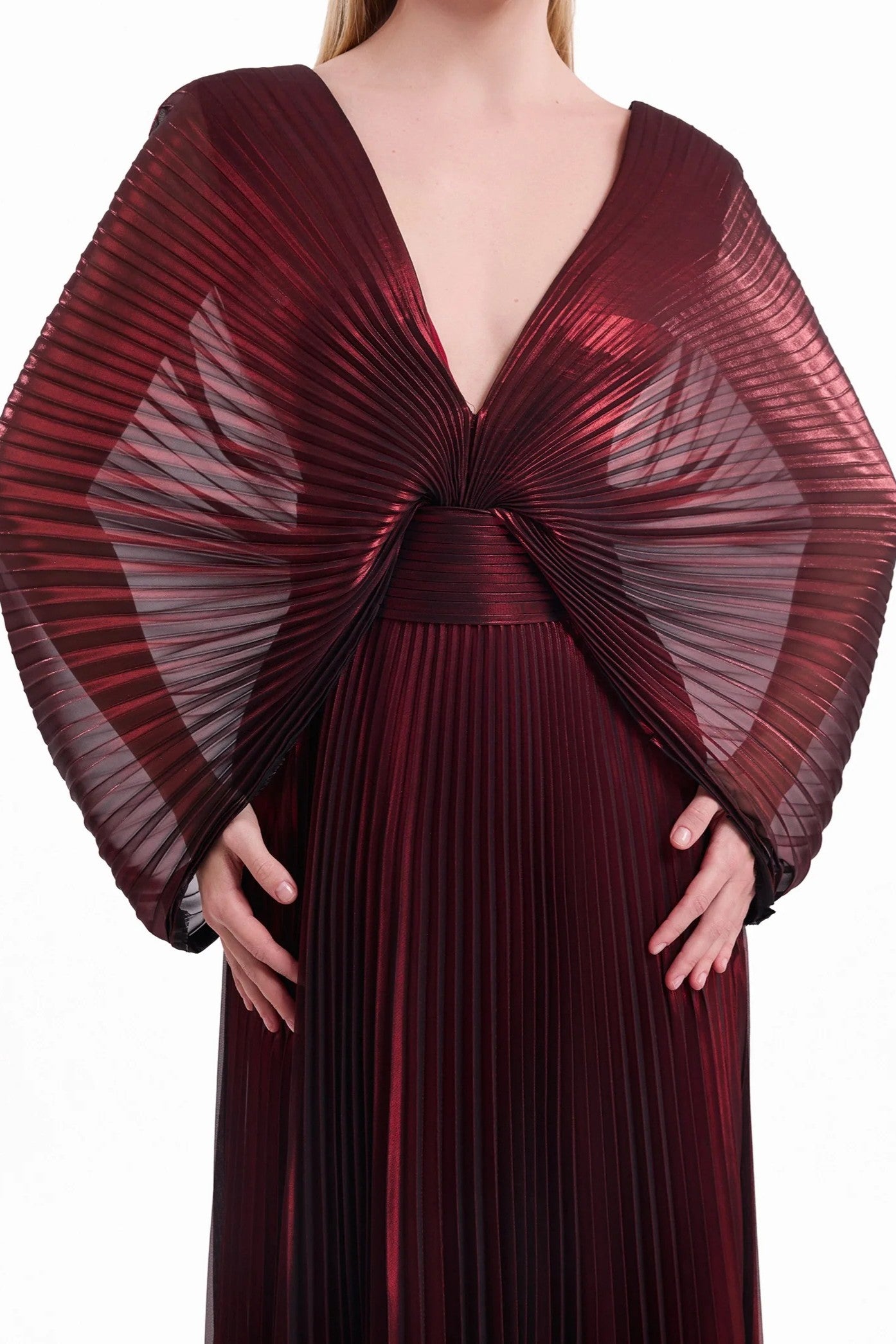 V-Neck Batwing Dress