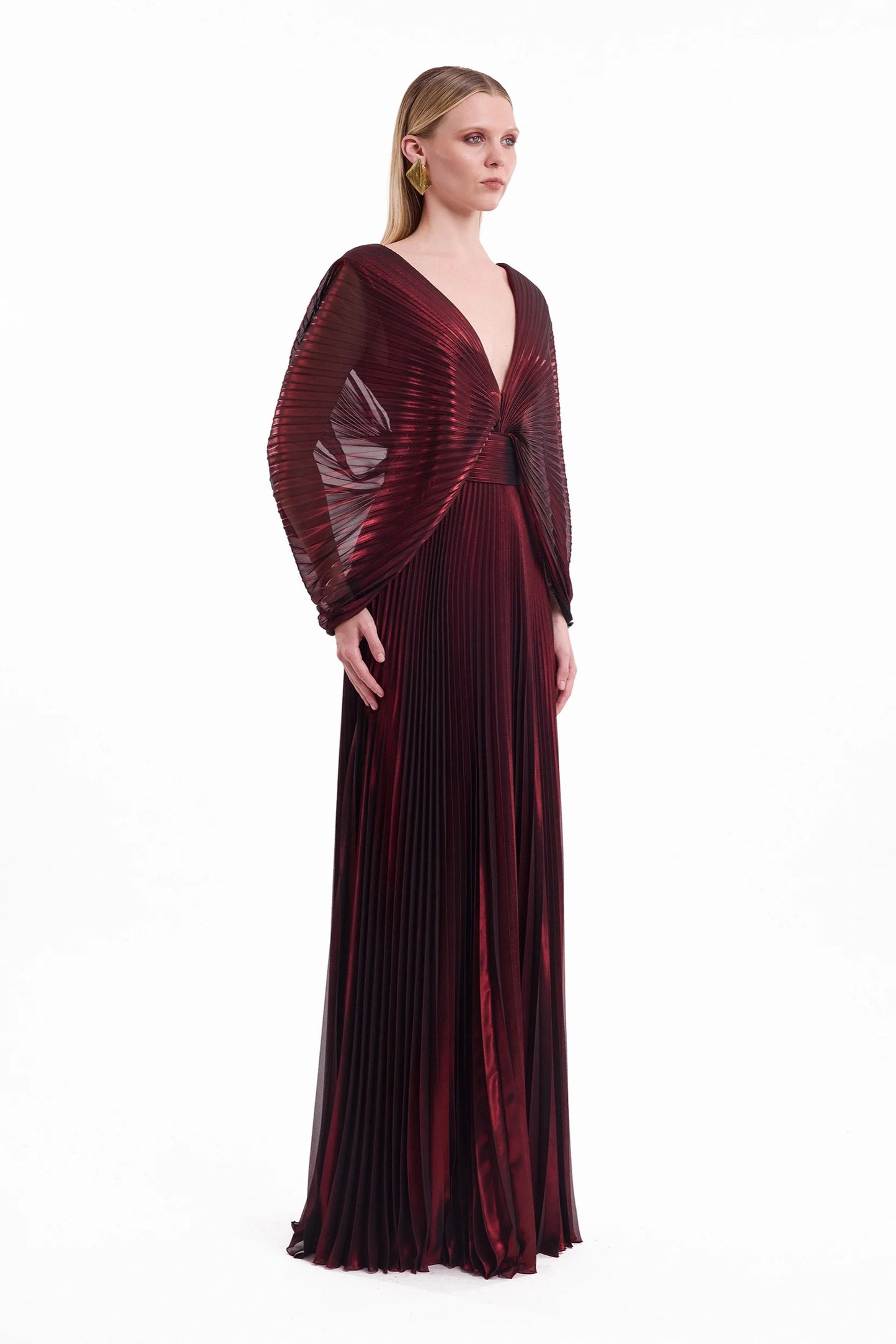 V-Neck Batwing Dress