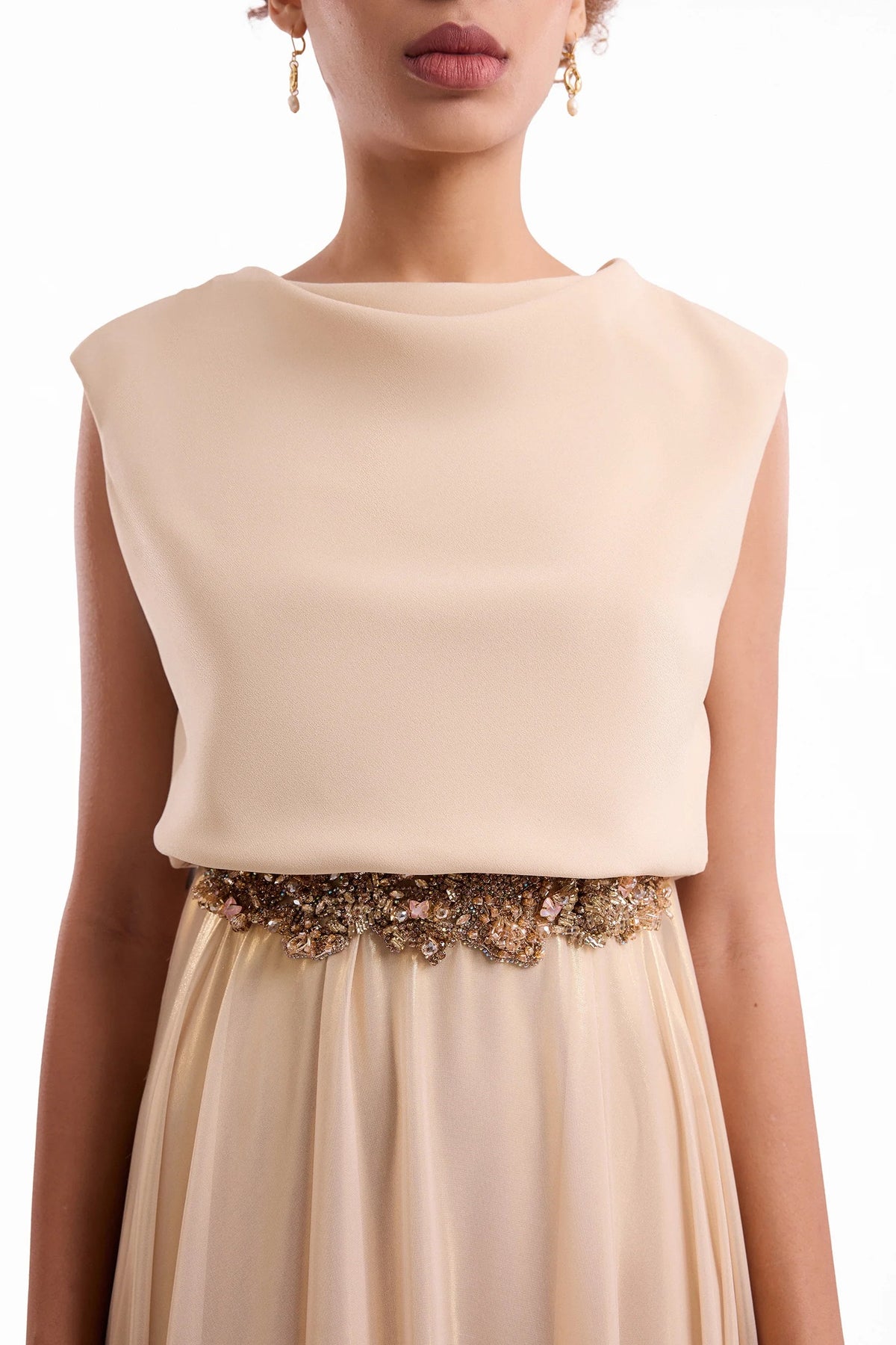 Cowl Gathered Dress