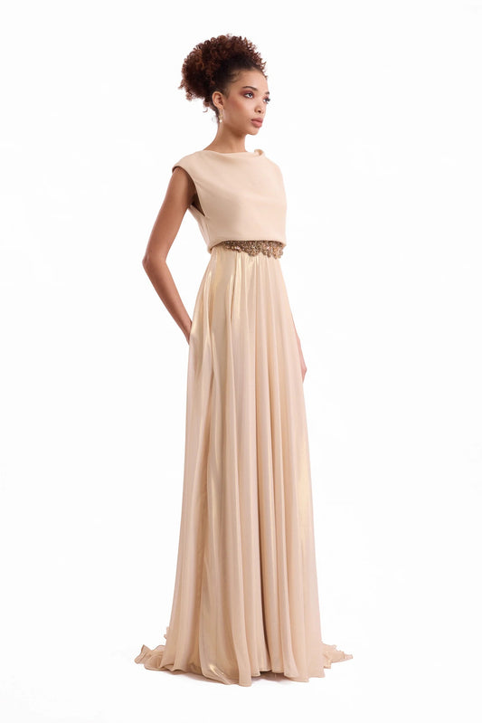 Cowl Gathered Dress