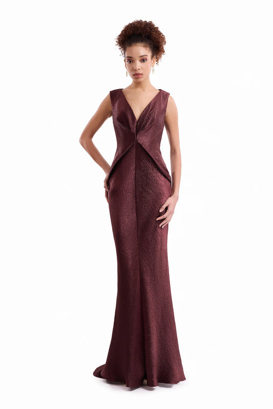 Sculpted V-Neck Dress