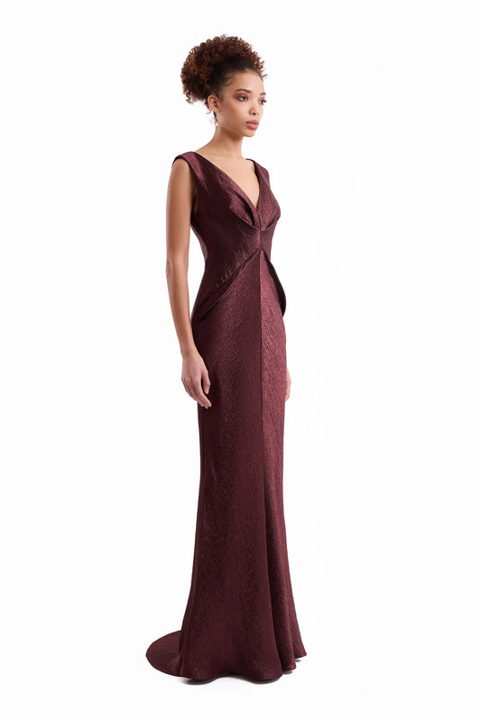Sculpted V-Neck Dress