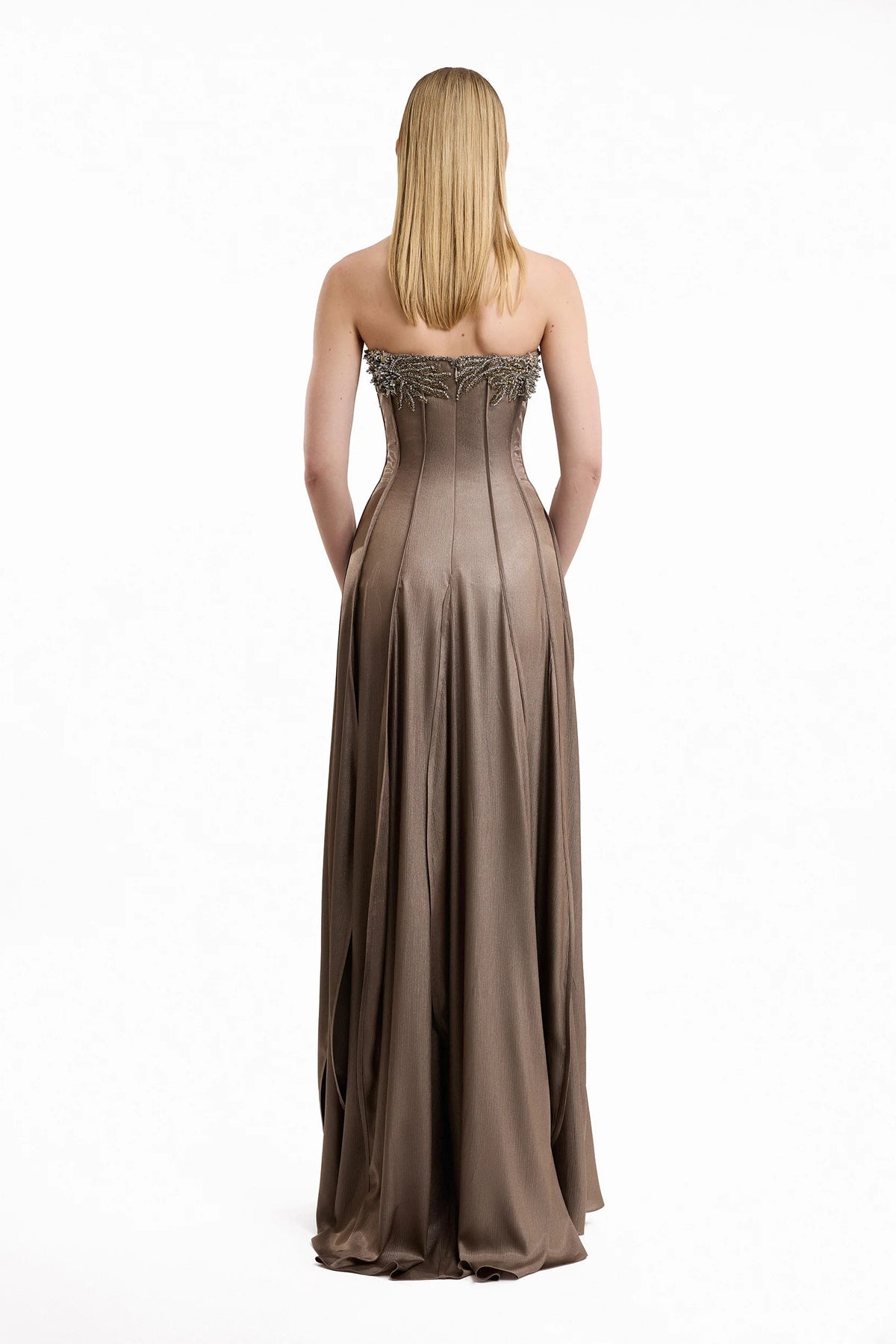 Beaded Strapless Dress