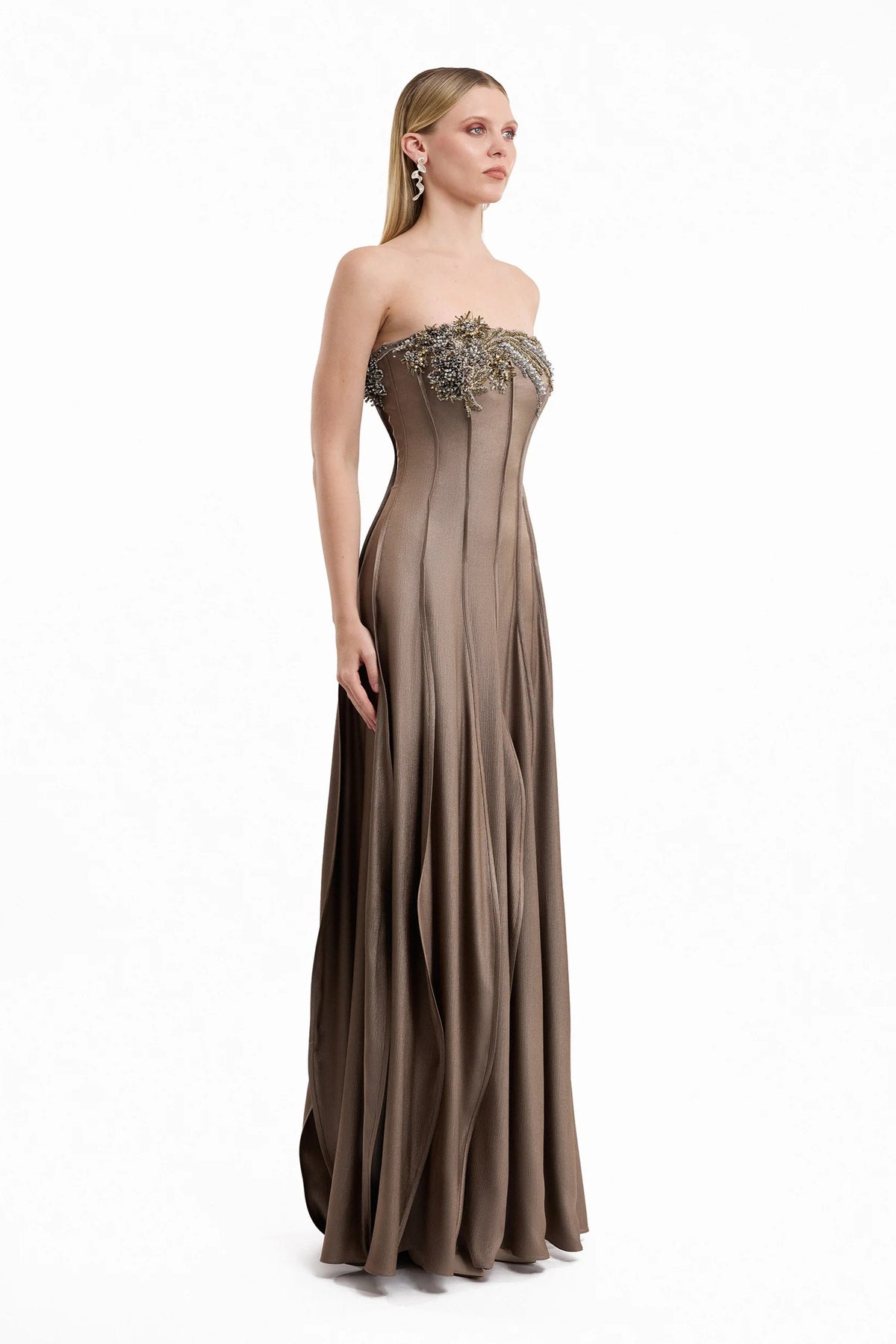 Beaded Strapless Dress