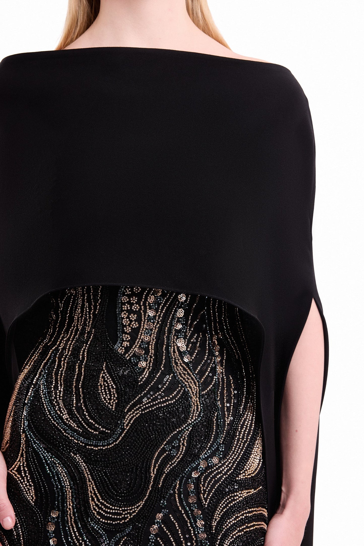 Beaded Cape Dress