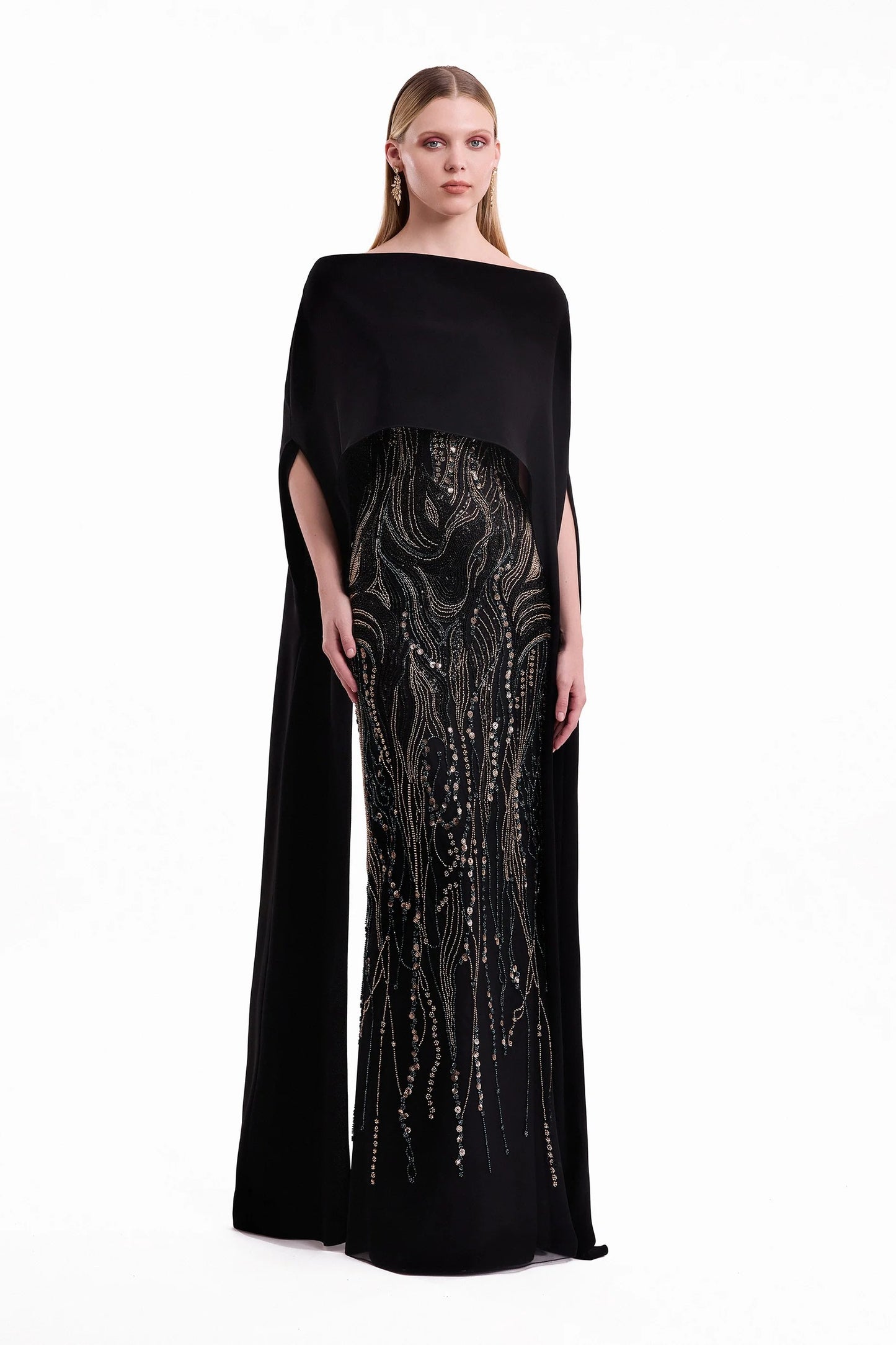 Beaded Cape Dress