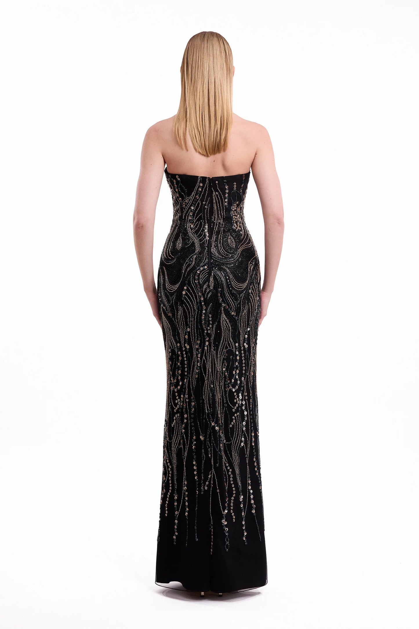 Beaded Strapless Dress
