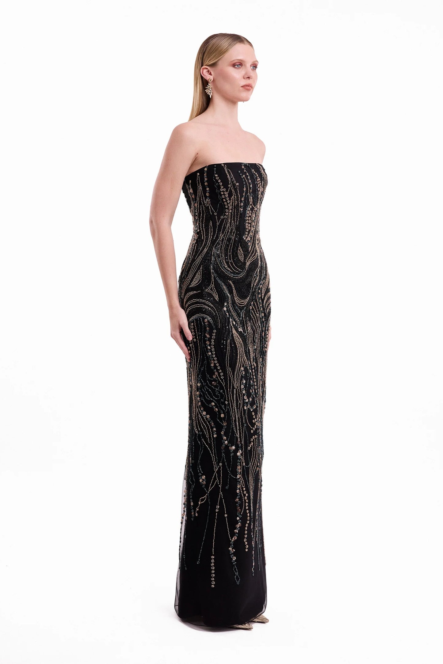 Beaded Strapless Dress