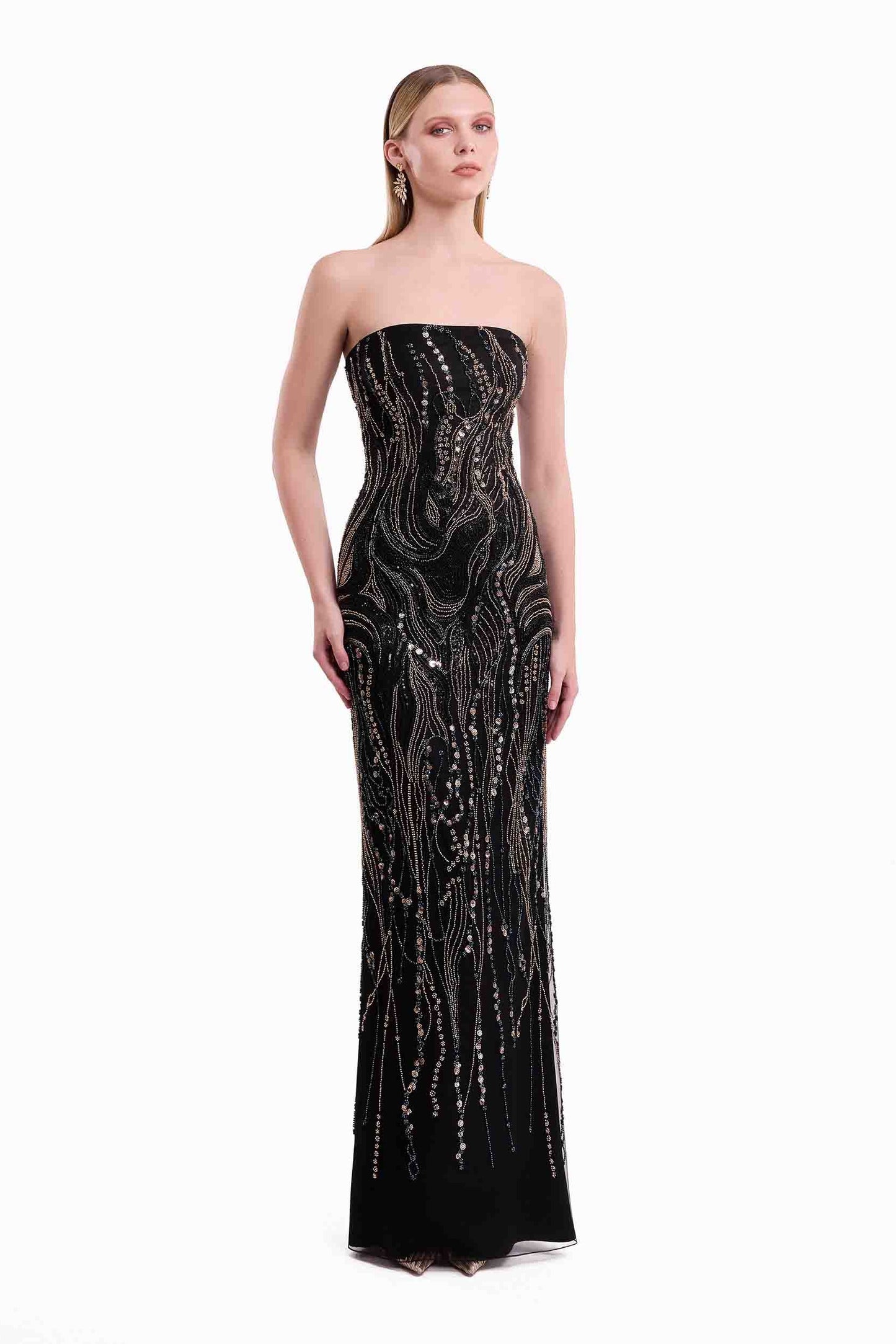 Beaded Strapless Dress