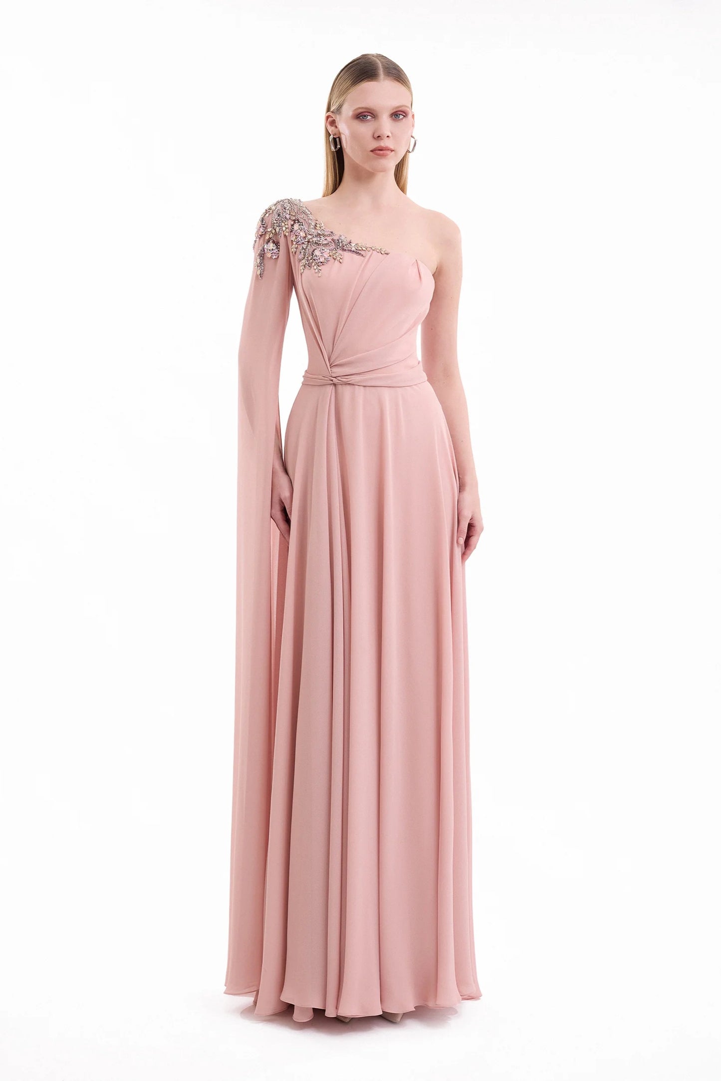 One-Shoulder Draped Dress