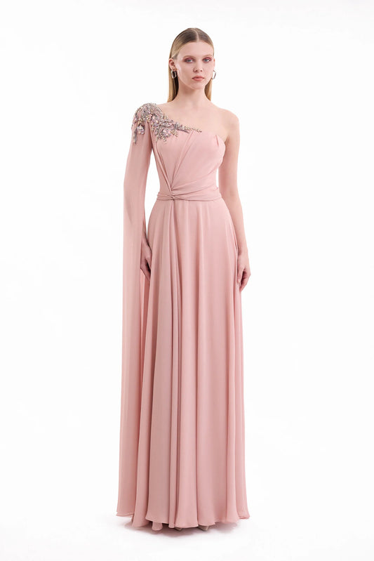 One-Shoulder Draped Dress