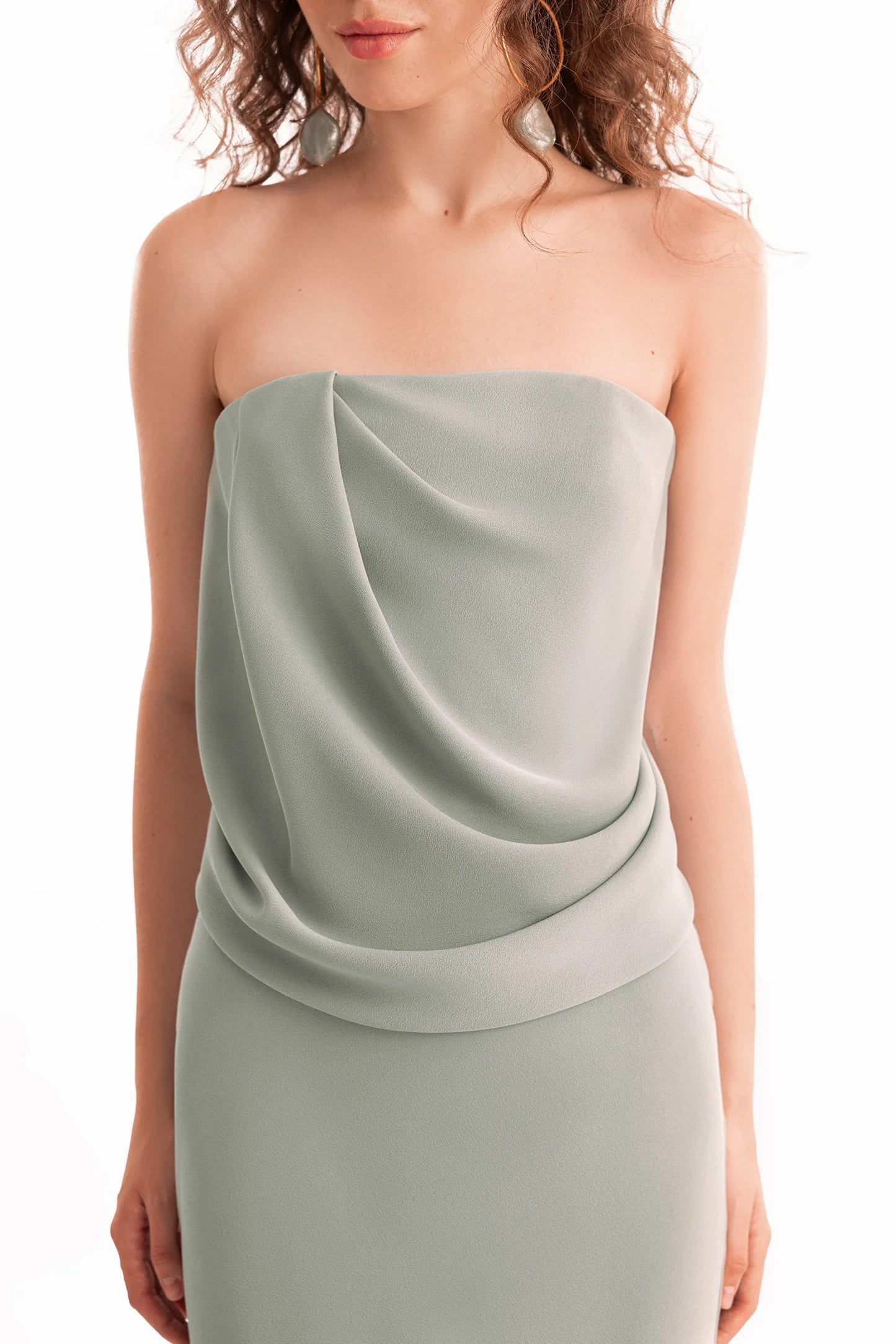 Strapless Draped Dress