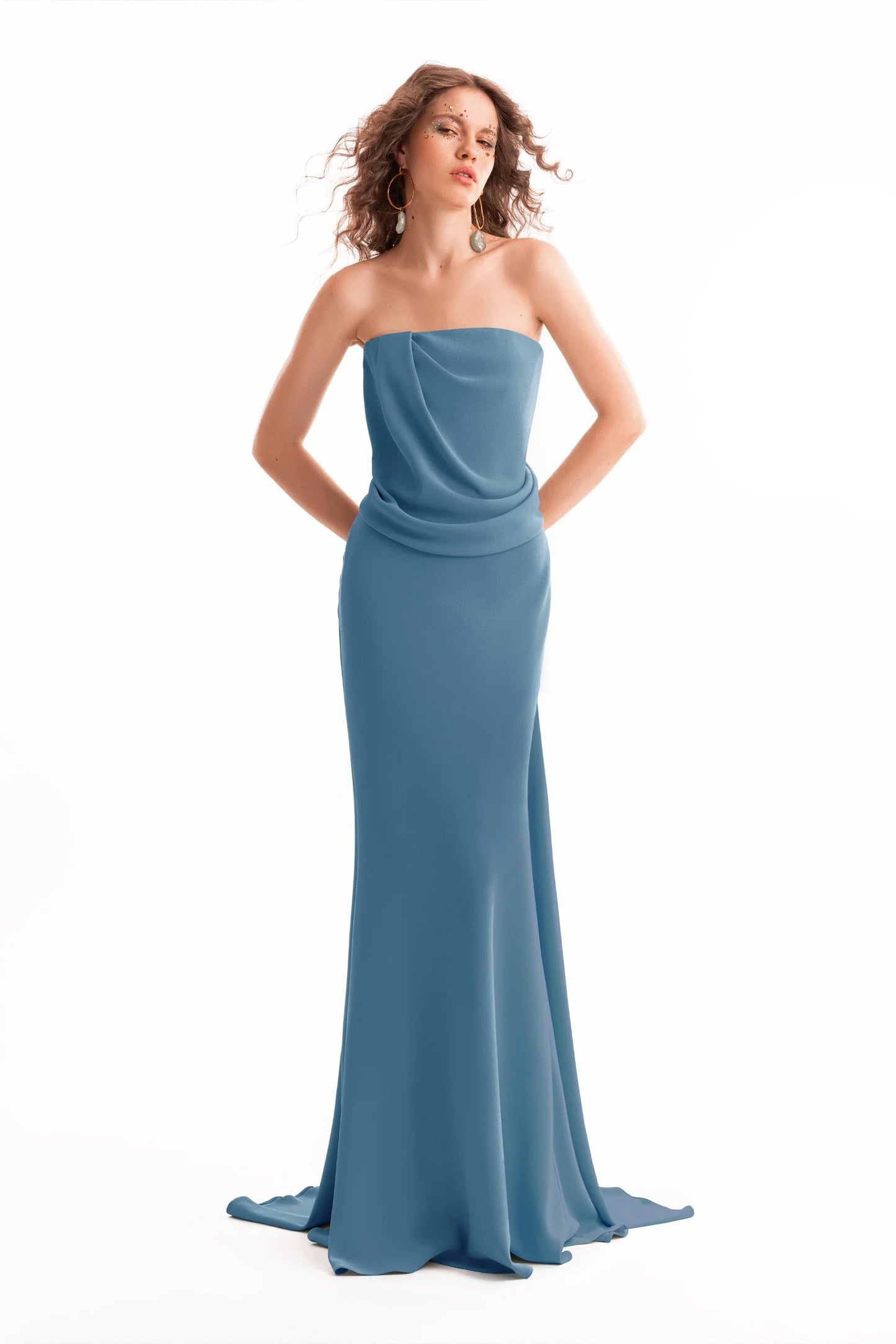 Strapless Draped Dress