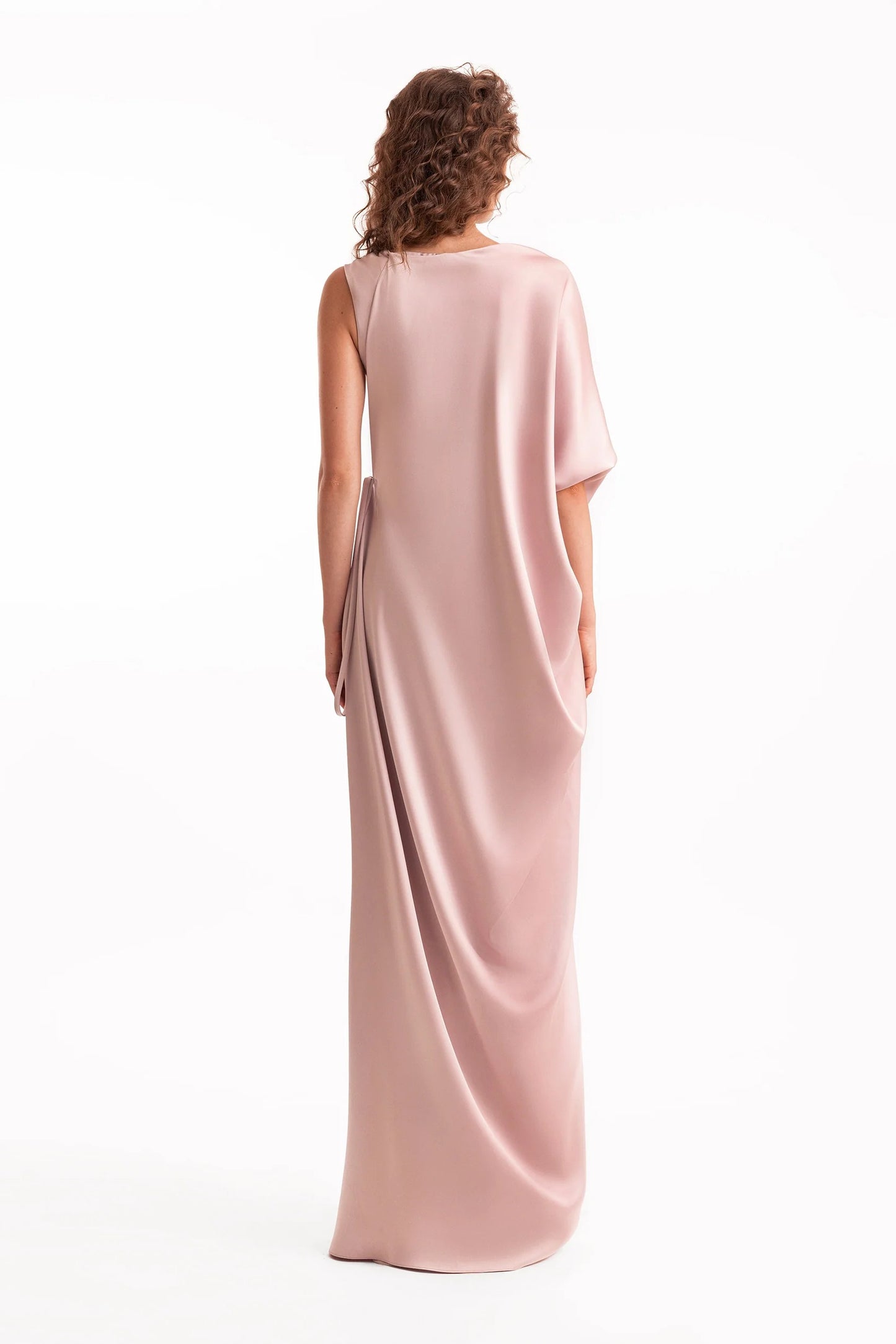 Beaded Buckle Asymmetrical Dress