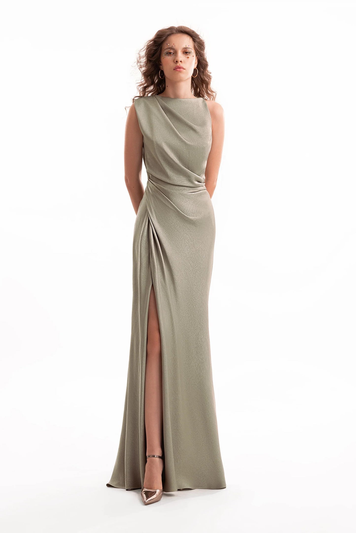 Asymmetrical Draped Dress