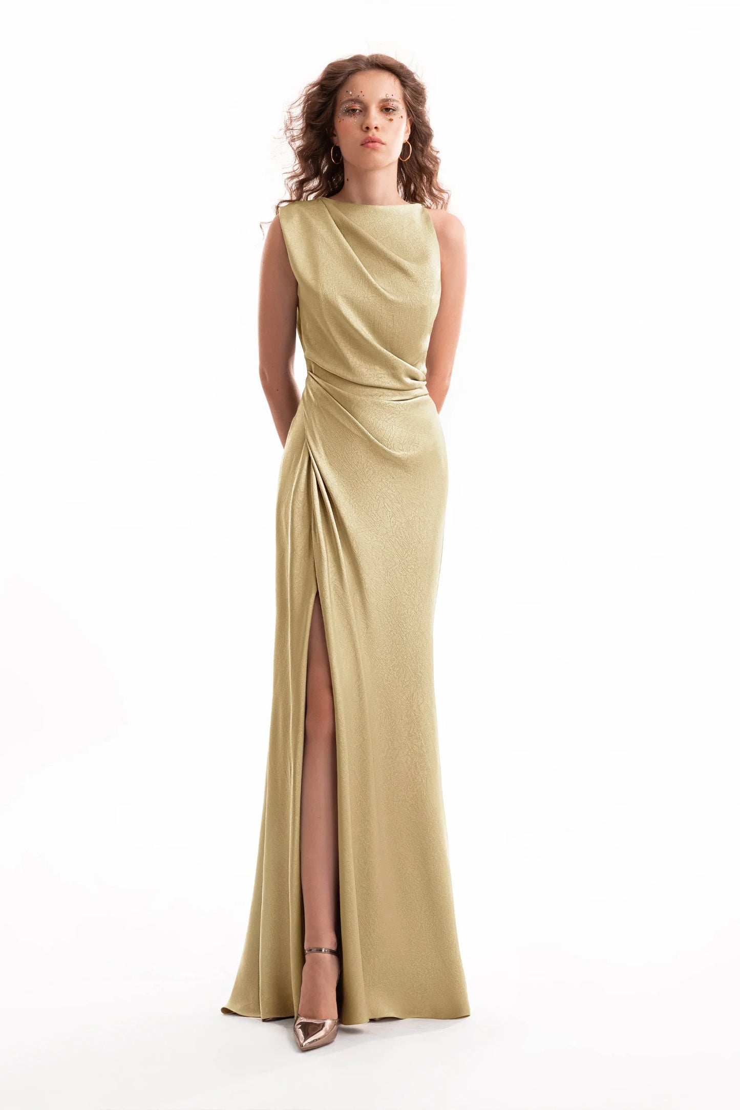 Asymmetrical Draped Dress