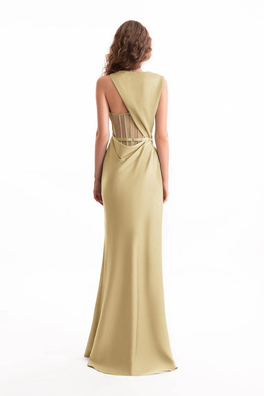 Asymmetrical Draped Dress