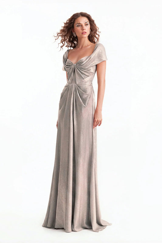 Sweetheart Draped Long Dress