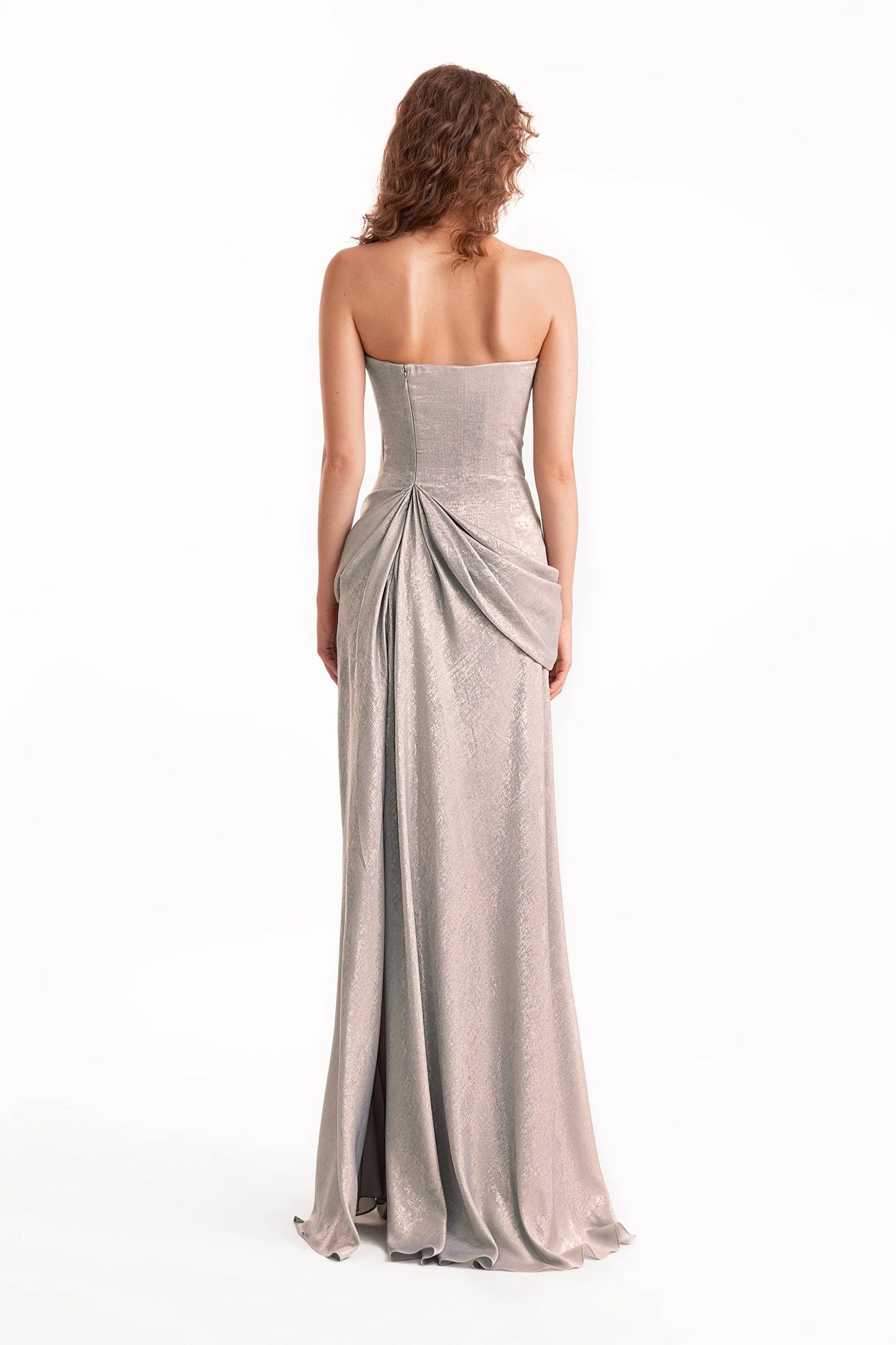 Strapless Sculpted Draped Dress