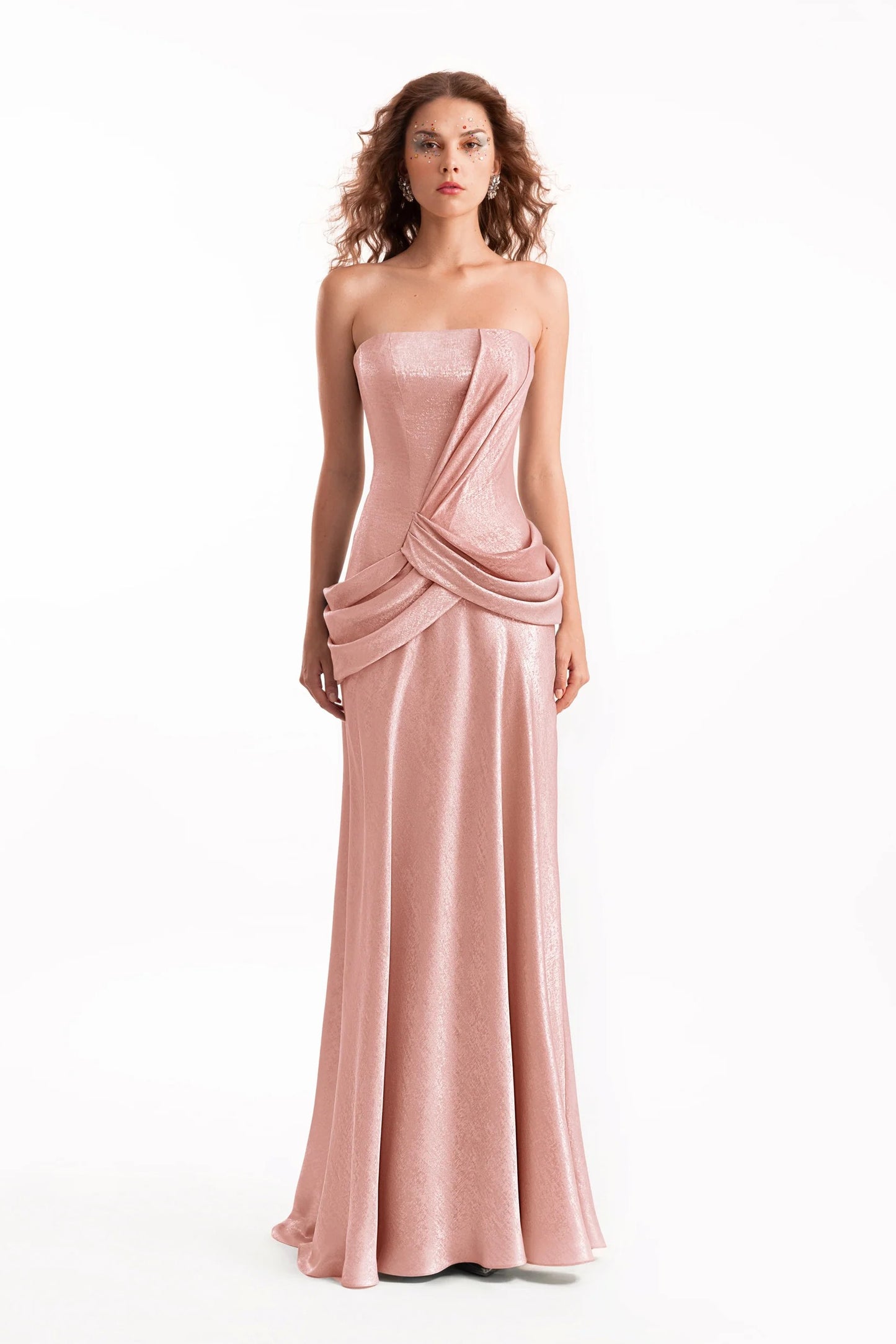 Strapless Sculpted Draped Dress