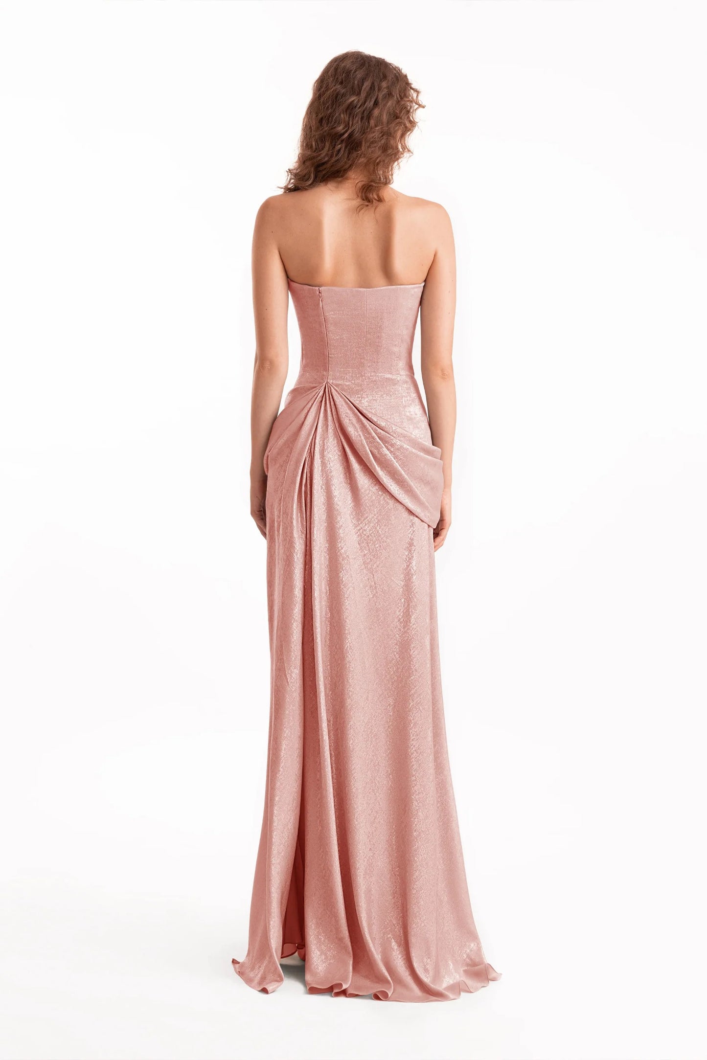 Strapless Sculpted Draped Dress