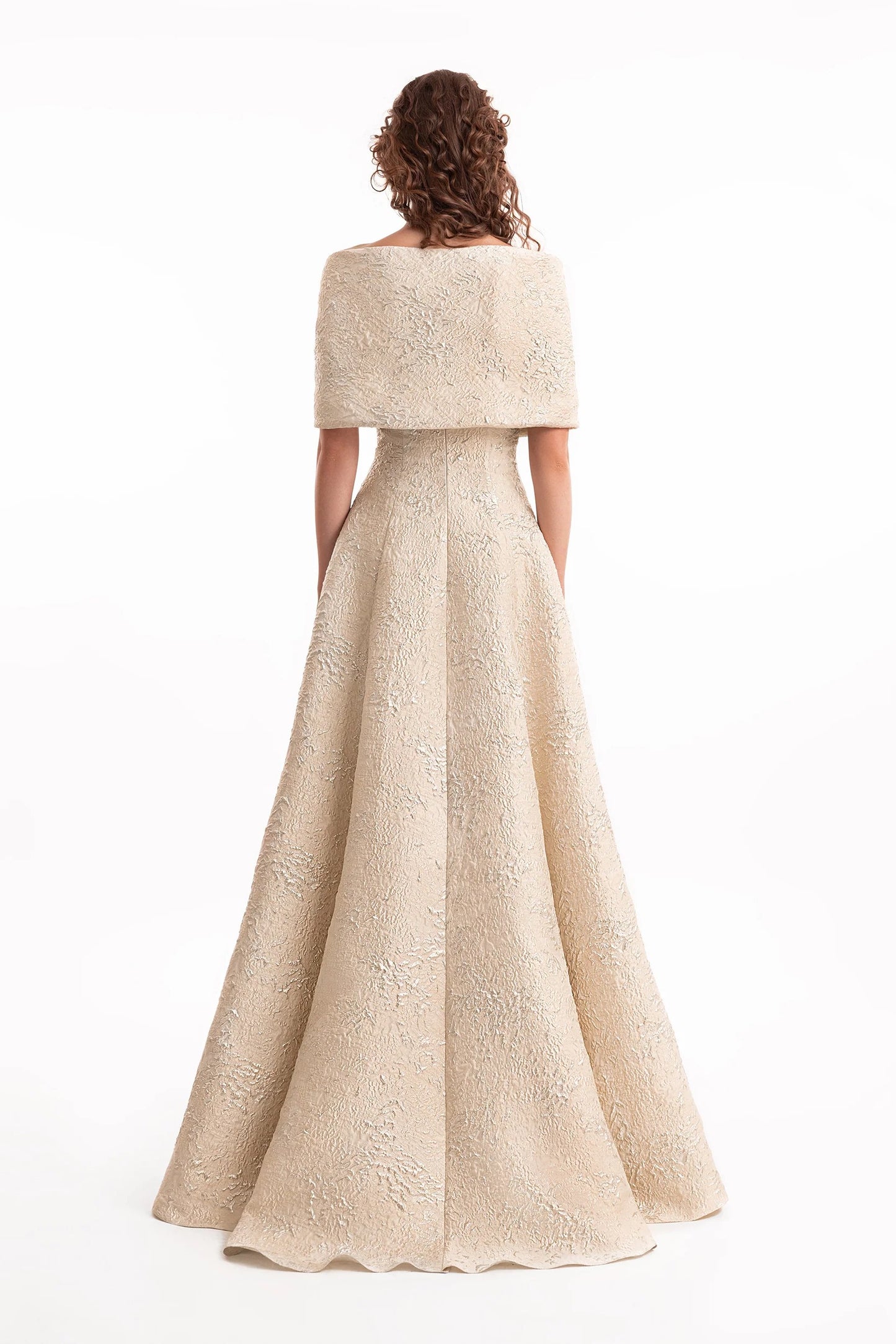 Sweetheart Off-Shoulder Jacquard Dress
