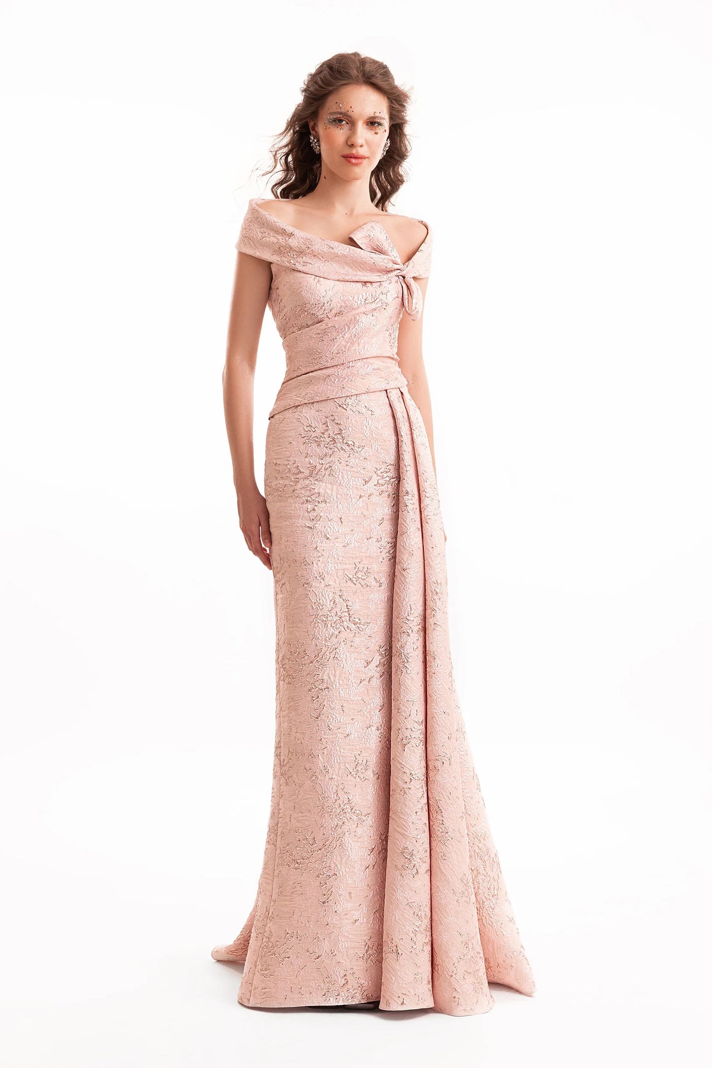 Off-Shoulder Bow Draped Dress