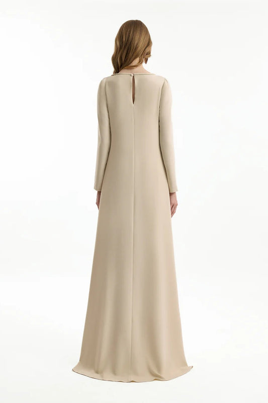 Long-Sleeve A-Line Dress