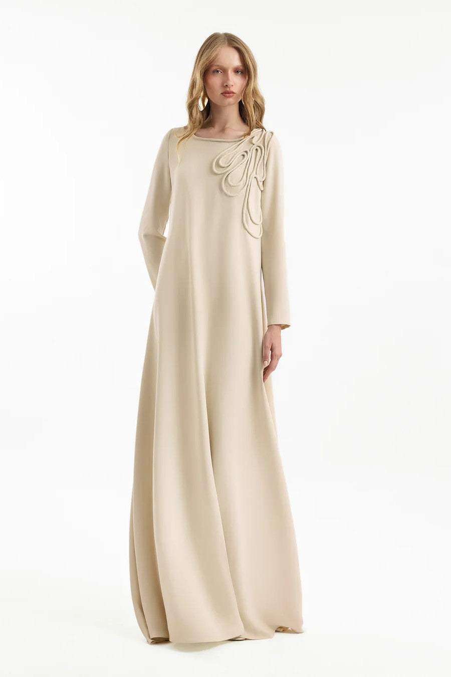 Long-Sleeve A-Line Dress