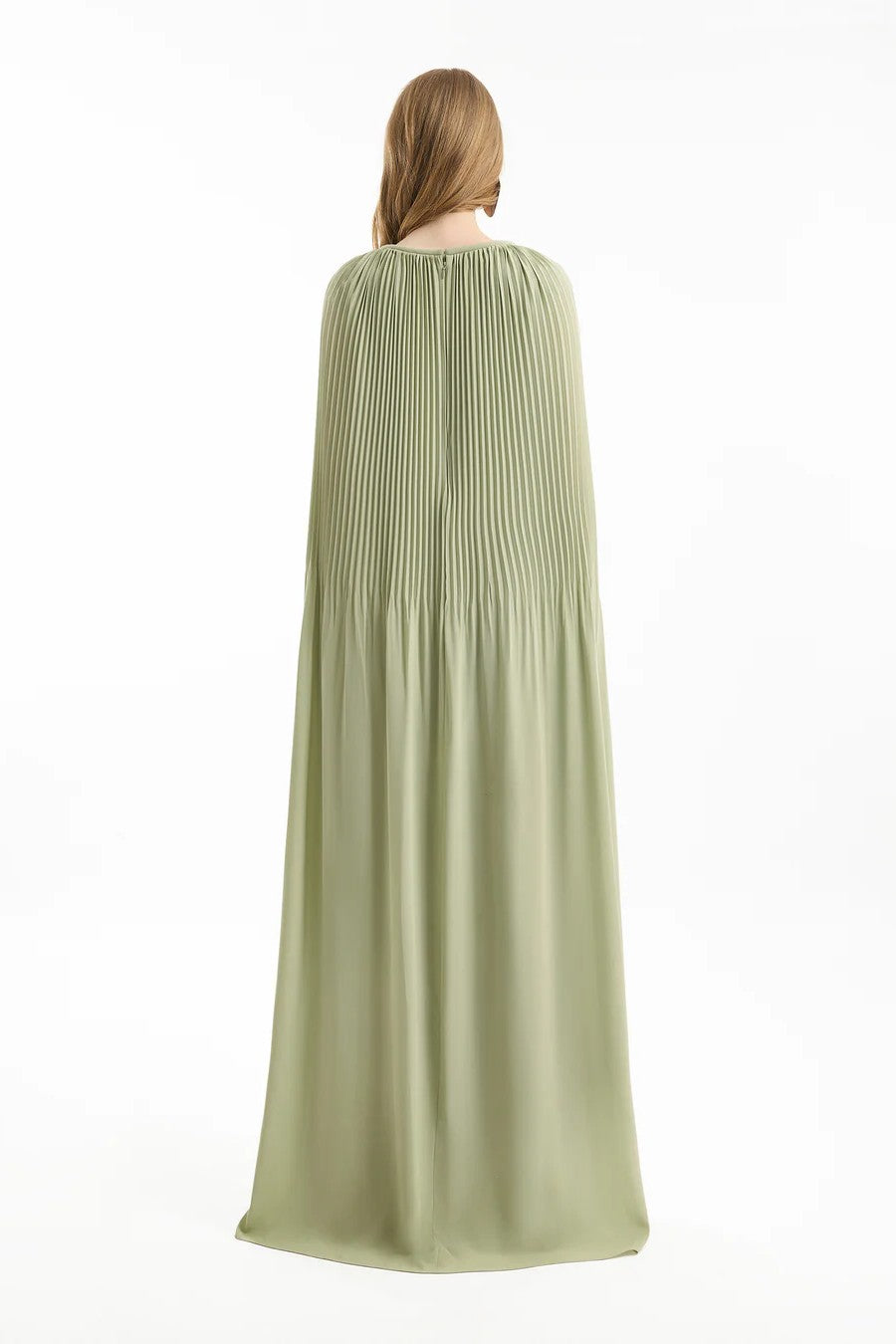 Pleated Cape Dress