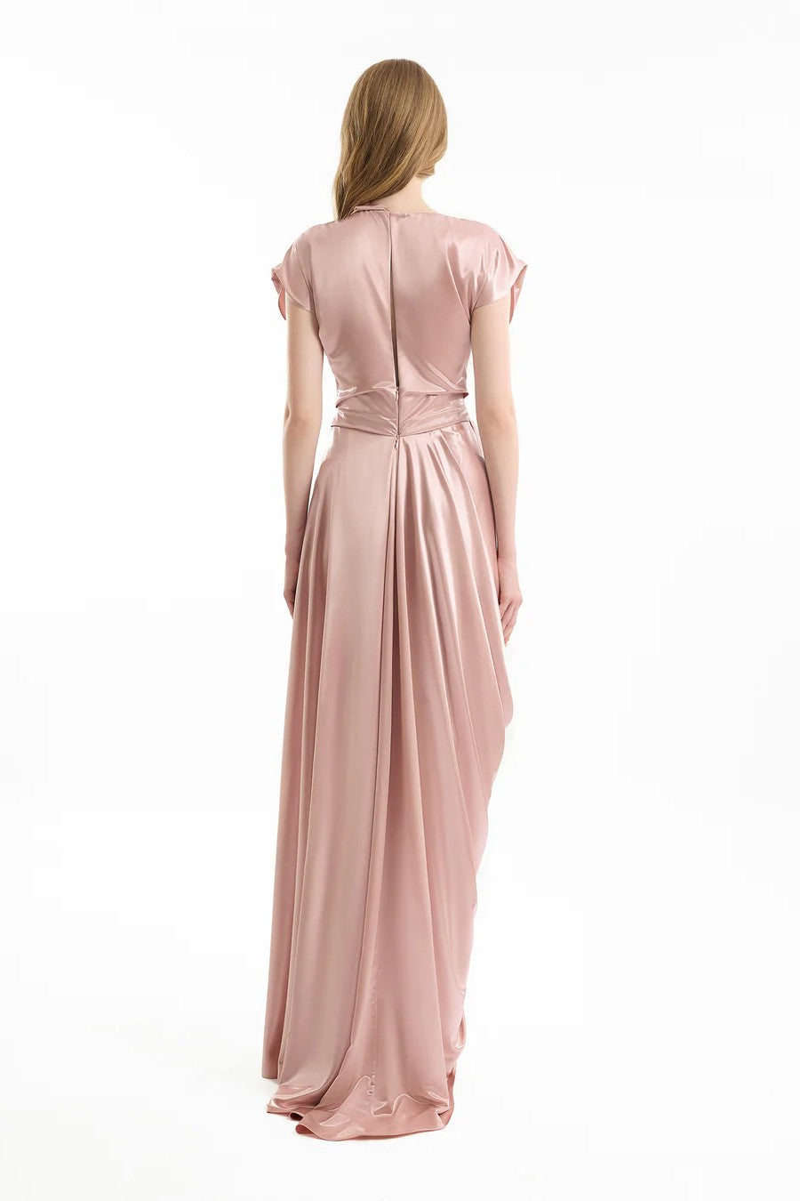 Cowl-Neck Draped Dress
