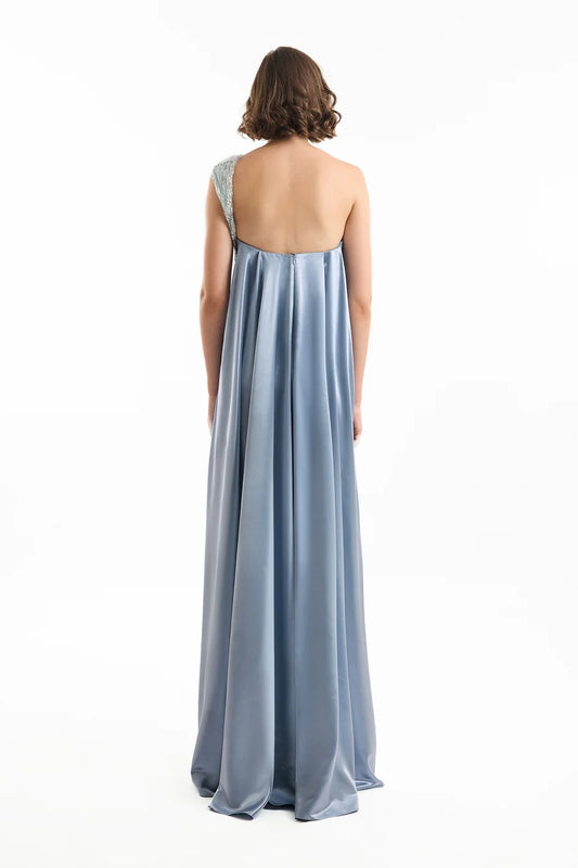One-Shoulder Draped Dress