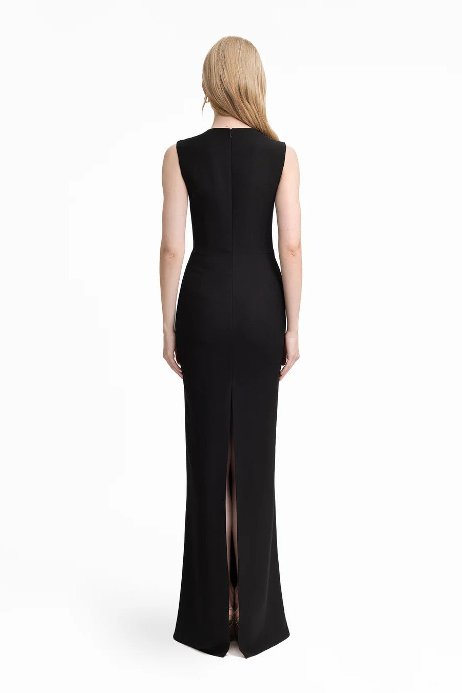 Structured Cut-Out Crepe Dress
