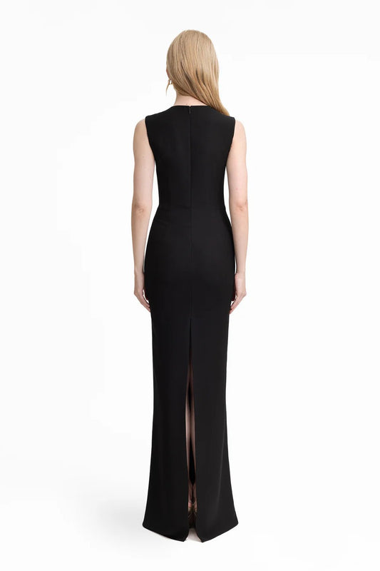 Structured Cut-Out Crepe Dress