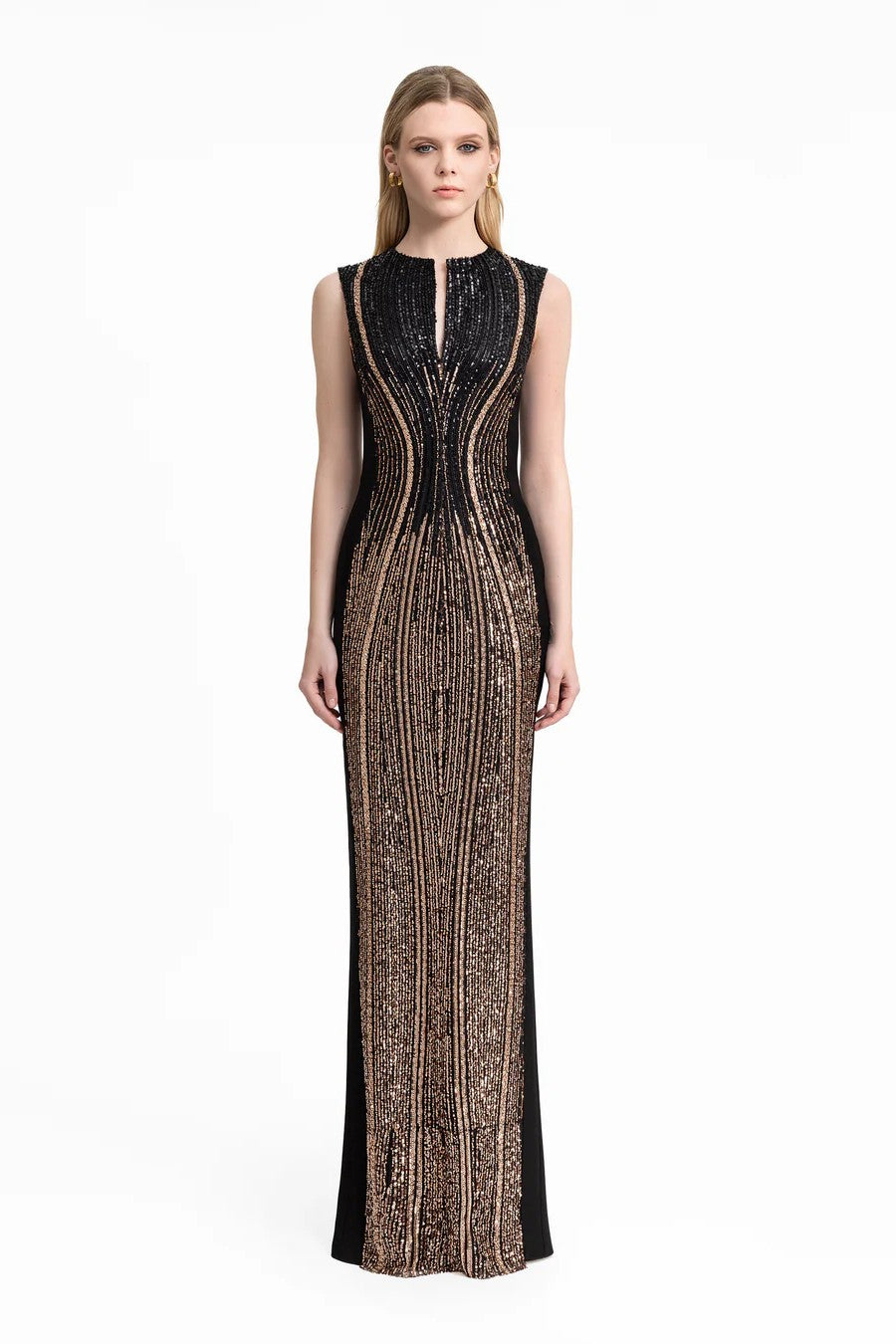 Structured Cut-Out Crepe Dress