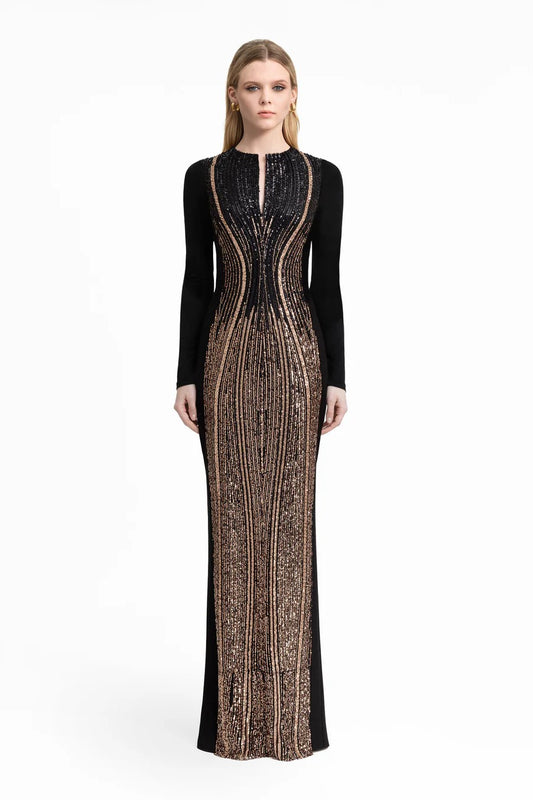Structured Cut-Out Crepe Dress