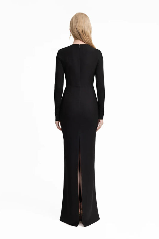 Structured Cut-Out Crepe Dress