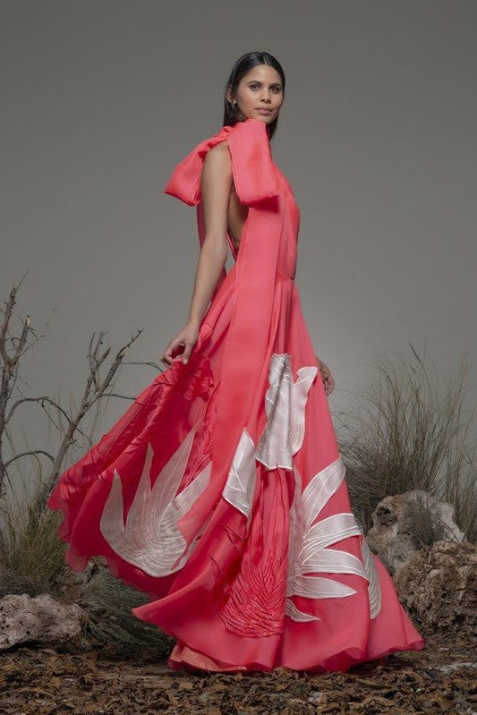 Belluno Bow Sleeve Gown