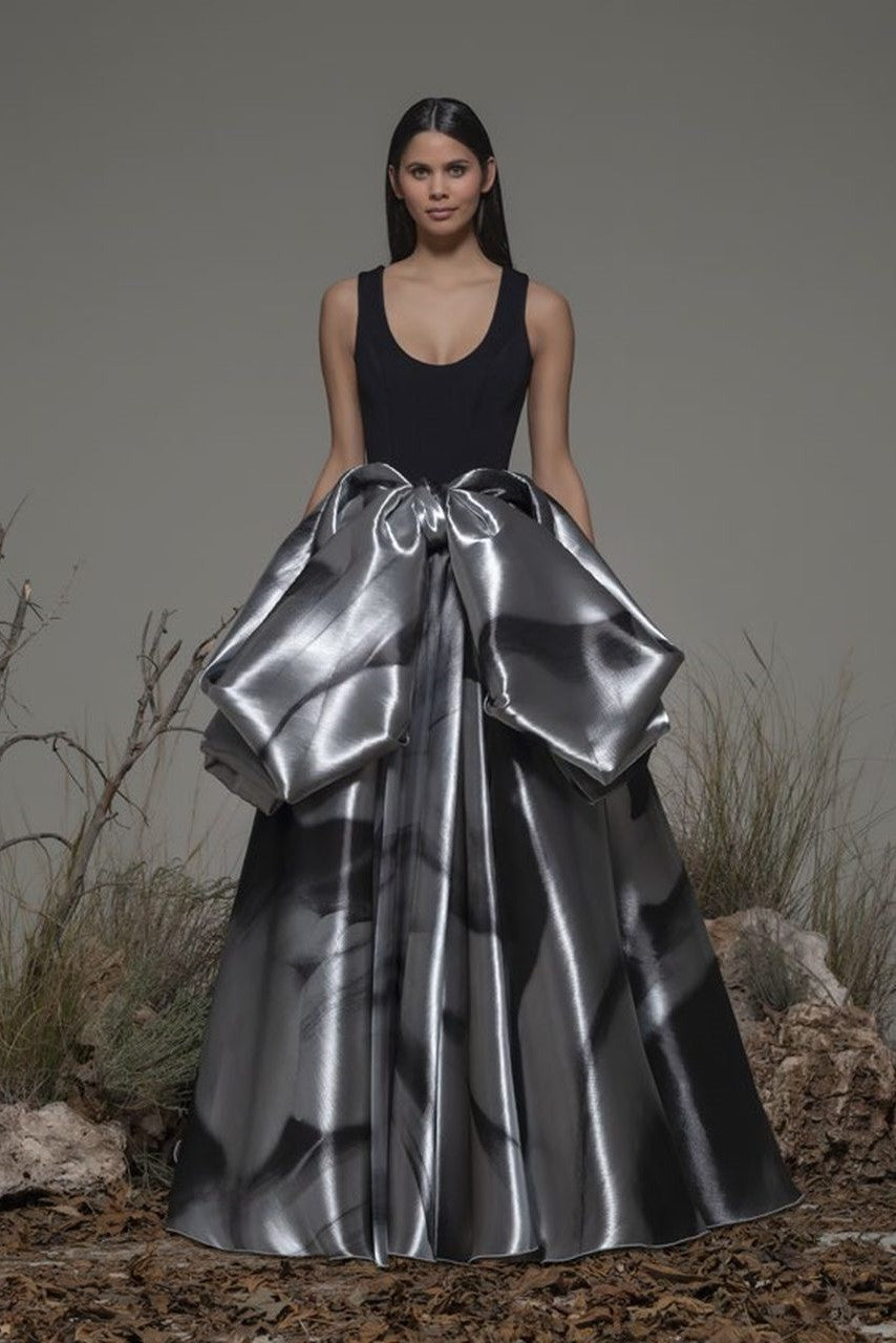 Bonvicino Scoop Neck A-Line Gown