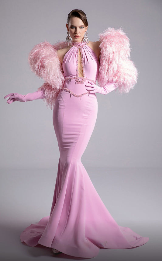 Halter Neckline Gown