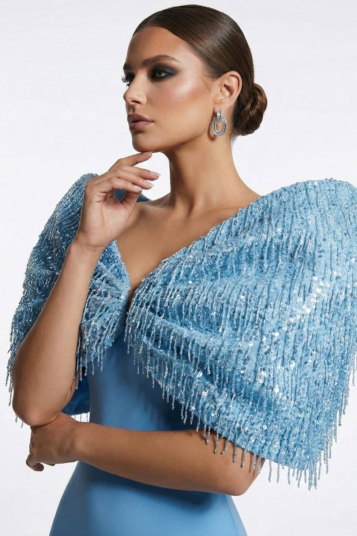 Embellished Bow Mermaid Gown