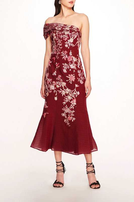 One-Shoulder Midi Dress