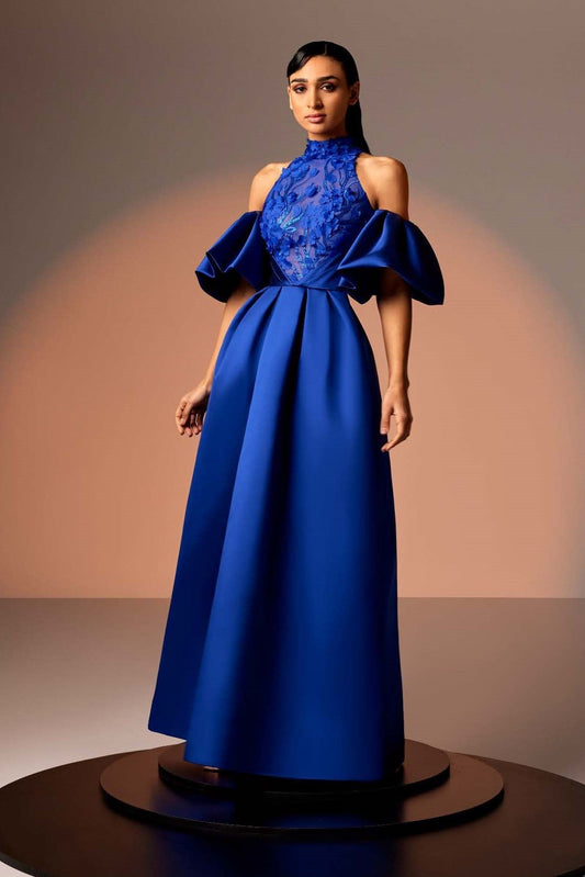 Mikado Gown with Lace