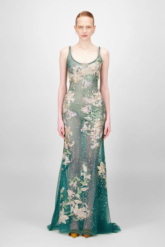 Beaded Long Dress