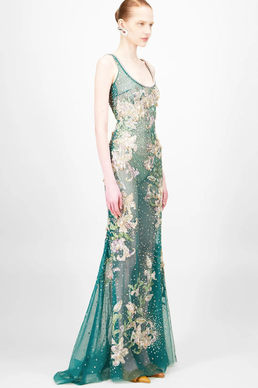 Beaded Long Dress