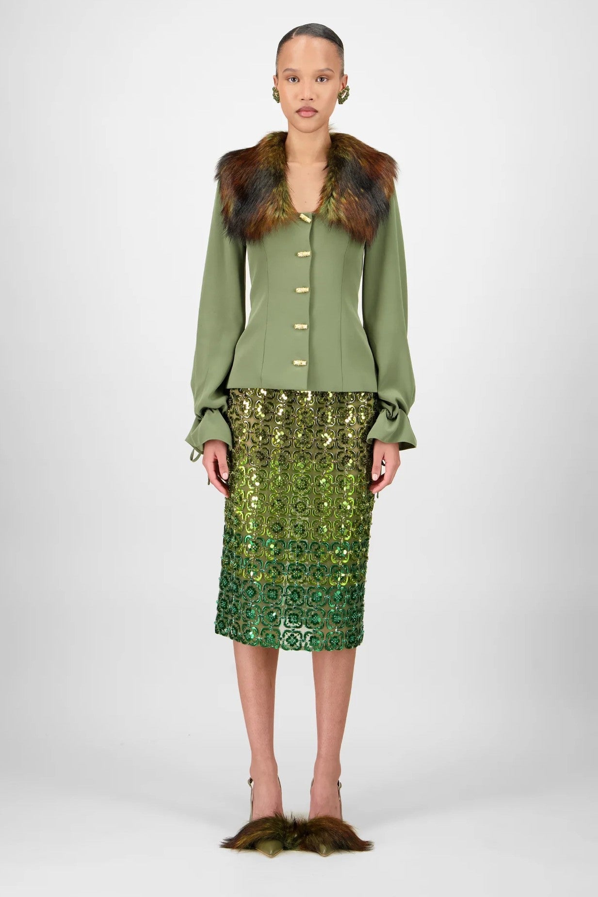 Beaded Short Skirt